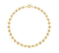Aobei Pearl oro dolce Choker collana 18K oro placcato amore nodo link catena collana spessa per le donne