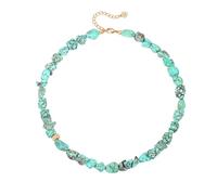 Aobei perla Boho turchese perline Choker collana per le donne di moda delizioso oro ciondolo collana grossa fatta a mano Chakra pietra collane