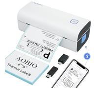 AOBIO Stampante termica per etichette per spedizioni - Stampante per etichette 4x6 per piccole imprese - Stampante per codici a barre desktop