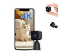 AOBOCAM Telecamera Spia Wifi Interno 4K HD Mini Telecamera Nascosta 6 Ore Autonomia Telecamera Senza Fili Videocamera Sorveglianza Per Auto/Casa/Bambini Lunga Durata Spy Cam