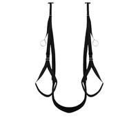 AOBORE Cinghia Nera per Il rilassamento Muscolare, Tensione Regolabile, Adatta per allenamenti a casa o in Palestra.