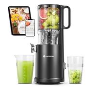 AOBOSI Slow Juicer 126 mm Super Large Feed Chute for Whole Frutta e Vegetables, Masticare Juicer Verdura e Frutta Vincitore del test con motore a vite migliorato, tecnologia di filtraggio tripla