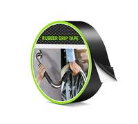 Aobrill Nastro antiscivolo in gomma, adesivo testurizzato super forte per una presa sicura e attrito, ideale per strumenti, gadget, fai da te e altro (nero, 2,5 cm x 3 m)