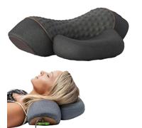 AOBUJDUB Fisiorest Massaggiatore 3 in 1 per Il Collo Artuvate Cervicale, Massaggio Profondo e Rilassamento, con Calore, con Trazione per Aiutare a Dormire(Black)