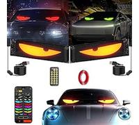 AOBUJDUB Insegne Luminose per Auto, Segno LED Di Controllo Dell'app Bluetooth, Pannello a Matrice LED Flessibile USB 5V, Display LED a Scorrimento Programmabile(70x173mm)