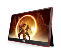 AOC 16G3 - Gaming Monitor Full HD da 16 pollici, portatile, FreeSync (1920x1080, 144 Hz, MicroHDMI 1.4, USB-C) nero-rosso
