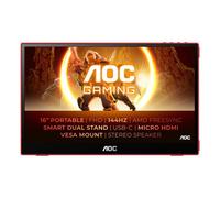 AOC 16G3 Monitor 15.6" IPS 144 Hz Full HD 4ms FreeSync Multimediale USB-C HDMI