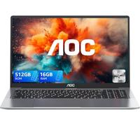 AOC 15,6" PC Portatile CPU lntel Twin Lake-N150(Fino a 3,6GHz) Computer Portatile,RAM 16GB SSD 512GB,WiFi,BT5.0,Type_C, USB3.2,HDMI, Alte Prestazioni Notebook