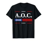 AOC 2028 A.O.C. 2028 For President American Flag Maglietta
