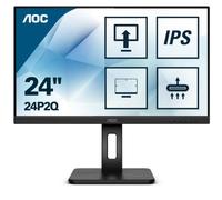 AOC 24P2Q - Monitor FHD da 24 pollici, regolabile in altezza (1920 x 1080, 75 Hz, VGA, DVI, HDMI, DisplayPort, hub USB), colore: Nero