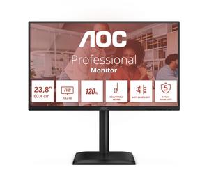 AOC 24E4CV 23.8inch FHD IPS 120Hz 4ms 300cd/m2 HDMI DP USB-C PD90W Speakers Pivot