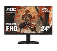 AOC 24G42HE - Monitor per videogiochi da 24" 1920 x 1080 200 Hz, console di gioco IPS Ready Full HD 3 lati senza cornice 1 HDMI 2.0, 1 porta display 3 anni zero punto luce