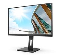 AOC 24P2QM - Monitor Full HD da 24 pollici, altezza regolabile (1920x1080, 75 Hz, VGA, DVI, HDMI, DisplayPort, hub USB), colore nero