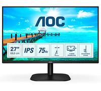AOC 27B2DA - Monitor FHD da 27 pollici IPS, AdaptiveSync (1920 x 1080, 75 Hz, VGA, DVI, HDMI), colore: Nero