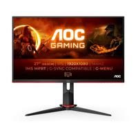 AOC 27G2/BK, Display da gioco Full HD da 68.6 cm (27 pollici) (HDMI, DisplayPort, Free-Sync, tempo di reazione 1 ms, 144 Hz, 1920 x 1080), Nero/Rosso