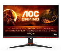 AOC 27G2SPAE/BK MONITOR GAMING, 27 ", Full-HD, 1920 x 1080 Pixel, tempo di risposta 1 ms, refresh rate 165 Hz