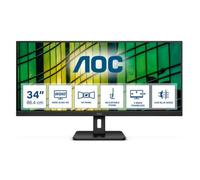 AOC U34E2M Monitor PC 86,4 cm (34") 3440 x 1440 Pixel Wide Quad HD Nero