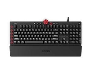 AOC AGON AKG700 Tastiera gaming - Tastiera per PC con layout tedesco e interruttori Cherry MX Red, anti-ghosting, N-key rollover e software G-Tools programmabile di AOC, nero
