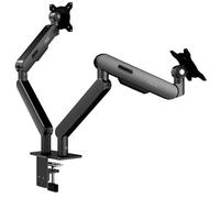 AOC AM420G - Doppio braccio per monitor, completamente regolabile, supporto da scrivania girevole con morsetto a C, base di montaggio con occhielli per schermi da 17 a 34 pollici, ogni braccio può