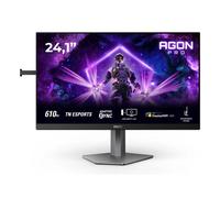 AOC Monitor da gioco AG246FK6 da 24 pollici FHD, 610Hz, TN eSports, GtG da 0,5 ms, Adaptive Sync, HDR400, regolazione dell'altezza, GSync Comp.(1920 x 1080, HDMI 2x 2.1, DP 1x 1.4 Hub USB)Nero/Grigio