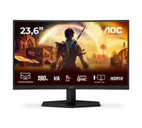 AOC Gaming C24G42E - Monitor curvo Full HD da 24 pollici, 180 Hz, 0,5 ms, FreeSync Premium (1920x1080, 1x HDMI 2.0, 1x DisplayPort 1.4) nero