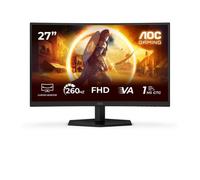 AOC Gaming Monitor C27G42ZE 27 pollici, Curvo 1920x1080, FHD, 260Hz, Fast VA Panel, 0.3ms MPRT (HDMI1x 2.0 DP 1x 1.4) Adaptive Sync, HDR10, FreeSync Premium, Nero