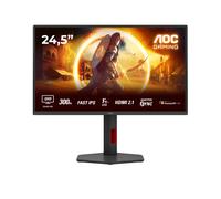 AOC Gaming Q25G4SR - Monitor Quad HD da 255 pollici, 300 Hz, 1 ms, FreeSync. Prem., G-Sync comp., HDR400 (2560x1440, 2x HDMI 2.1, DisplayPort 1.4) nero-rosso