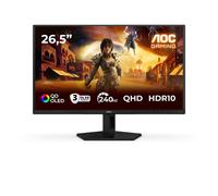AOC Monitor Q27G41ZDF 26.5 pollici, 2560x1440, WQHD, 240Hz, QD-OLED Panel, 0.03ms GtG, (HDMI1x 2.0 DP 1x 1.4) Adaptive Sync, HDR10, G-Sync Compatible, Nero