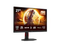 AOC Gaming Q27G4ZR - Monitor Quad HD da 27 pollici, 240 Hz, 1 ms, compensazione G-Sync, HDR400 (2560 x 1440, 2x HDMI 2.0, DisplayPort 1.4) nero-rosso