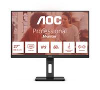 Aoc Monitor 27 LED Ips 4K UHD 16:9 4MS 350 Cdm, Pivot, DP/Hdmi, Multimediale U27e3uf
