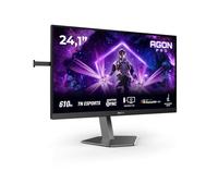 AOC Monitor da gioco AG246FK6 da 24 pollici FHD, 610Hz, TN eSports, GtG da 0,5 ms, Adaptive Sync, HDR400, regolazione dell'altezza, GSync Comp.(1920 x 1080, HDMI 2x 2.1, DP 1x 1.4 Hub USB)Nero/Grigio