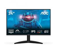 Monitor AOC Q24B36X da 23,8 pollici WQHD 144 Hz, pannello IPS, MPRT da 0,5 ms, sincronizzazione adattiva, HDR10, (2560x1440 HDMI 1x 2.0 DP 1.4) nero