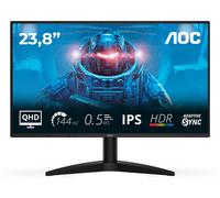 Monitor AOC Q24B36X da 23,8 pollici WQHD 144 Hz, pannello IPS, MPRT da 0,5 ms, sincronizzazione adattiva, HDR10, (2560x1440 HDMI 1x 2.0 DP 1.4) nero