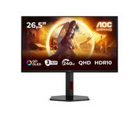 AOC Monitor PC QD-OLED 26.5" 2560x1440 240Hz Gaming Nero, Rosso