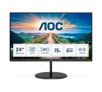 AOC Monitor Q24V4EA 24 pollici 2560x1440, WQHD, 75Hz, IPS Panel, 4ms GtG, Speakers, (HDMI1x 1.4 DP 1x 1.2), Nero