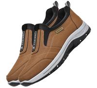 Aocase Scarpe Uomo Pianta Larga Sandali Larghi Comodi Scamosciato Uomo Scarpe da Ginnastica Sneakers Basse Scarpe Stringate Mocassini Scarpe Barca Casual Slip on,Marrone,44/270mm