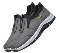 Aocase Scarpe Uomo Pianta Larga Sandali Larghi Comodi Scamosciato Uomo Scarpe da Ginnastica Sneakers Basse Scarpe Stringate Mocassini Scarpe Barca Casual Slip on,Grigio,45/275mm