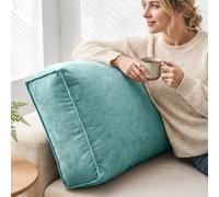 Aocase Schienale Divano Cuscino, Cuscino da Lettura per Letto, Schienale Regolabile e Fodera Lavabile, Grande Cuscino da Parete con Supporto Lombare,Blue Green,60×45×12cm
