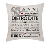 Aocaso 85° compleanno Regalo per donne uomini Copricuscini per 85 anni 85° compleanno Buon compleanno Ispiratore Copricuscini per moglie marito mamma papà nonna nonno sorella fratello amici(85)