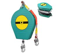 Aocay Imbracatura di Sicurezza Anticaduta Tetto, Dispositivo Anticaduta Retrattile Certificato 3-20m, Dispositivo Sicurezza Anticaduta per Tetto/Lavoro Aereo con Gancio Autobloccante (Verde,7 mt)