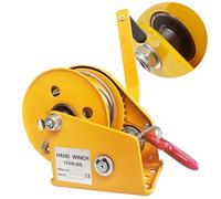Aocay Verricello Manuale Piccolo 1200lbs/2600lbs, Verricello Manuale con Freno Automatico, Argano Manuale per il Traino di Veicoli, Barche e Attrezzature (1200lbs-10m)