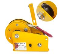 Aocay Verricello Manuale Piccolo 1200lbs/2600lbs, Verricello Manuale con Freno Automatico, Argano Manuale per il Traino di Veicoli, Barche e Attrezzature (2600lbs-10m)