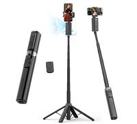 Aochuan AI Smart Gimbal Treppiede Selfie Stick Pieghevole 360 ° Supporto per telefono all-in-one con giunto cardanico con tracciamento automatico del volto per telefono