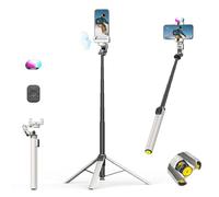 AOCHUAN Gimbal per smartphone a 3 assi con apertura automatica da 71 pollici per iPhone e Android, stabilizzatore telefonico AI Face Tracking (senza app necessaria) con telecomando magnetico, giunto