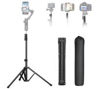 AOCHUAN Treppiede completo per fotocamera da 1,7 m per smartphone Stabilizzatori con supporto per illuminazione in lega di alluminio da 0,44 m ~ 1,7 m (T20)