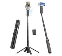 AOCHUAN Treppiede per iPhone da 57 '' espandibile selfie stick per iPhone, treppiede per telefono per Android con telecomando, senza app, controllo gesti, elementi essenziali per creatore di contenuti