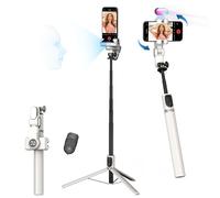 AOCHUAN Treppiede per telefono cellulare per iPhone Android con rilevamento automatico del viso rotazione a 360°, stabilizzatore cardanico per smartphone per registrazione video, treppiede per selfie