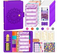 Aocii Budget Planner Agenda Anelli A6 - Pianificatore finanziario, Il Libro del Risparmio, Agenda del Risparmio, Risparmio Soldi Budget Binder,Cash Stuffing Agenda Planner (Viola)