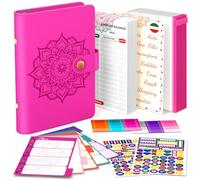 Aocii Money Binder Italiano, Cash Stuffing Italiano, Budget Binder Planner, Agenda Risparmio Soldi con Buste, Agenda Soldi Organizer Include Accessori Personalizzati Locali, Budget Sheet (rosso)