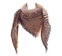 Aodafei Sciarpa Triangolo Donna Invernale Grande,Morbida Caldo Sciarpa Scialle Donna,Sciarpe Mantelle Poncho Invernale per Donna,Triangolare Sciarpa Donna Marrone Righe